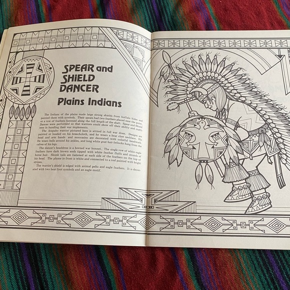 VTG 76’ Dancing Indians Coloring Book by Rita Warner. New! Never Used! - Picture 4 of 9